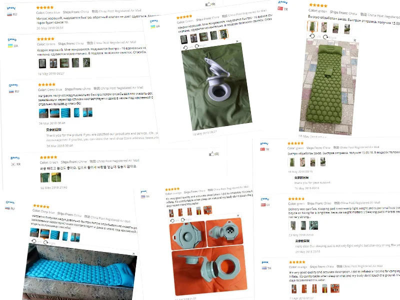 Description Picture 5 of itemHitorhike Inflatable mattress Cushion Sleeping Bag Mat Fast Filling Air Moistureproof Camping beach Mat With Pillow Sleeping Pad