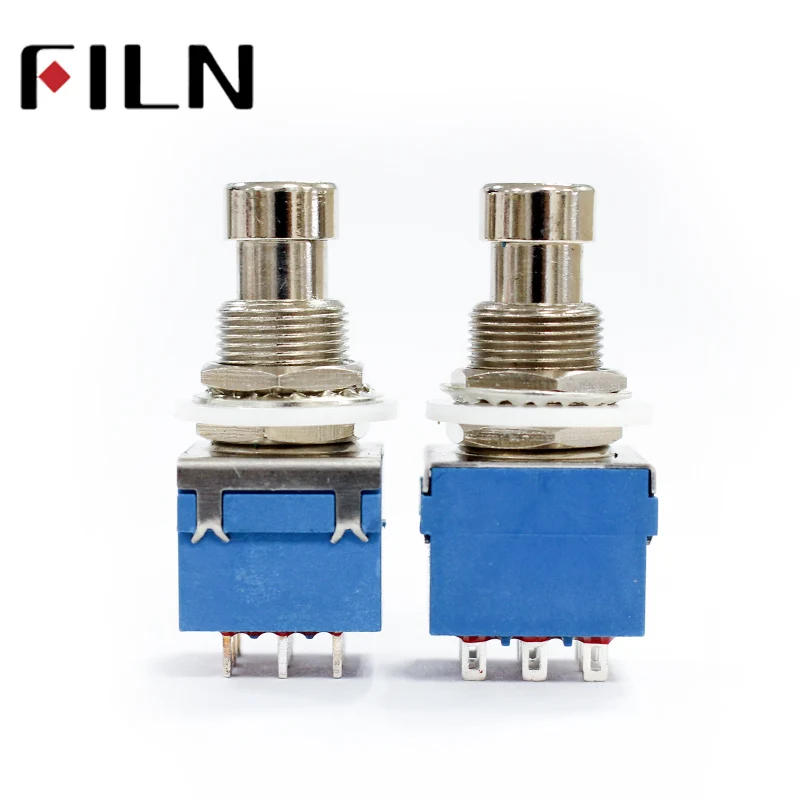 Description Picture 4 of item9 pin Guitar Effects Pedal Box Stomp Foot Latching 3PDT Switch True Bypass