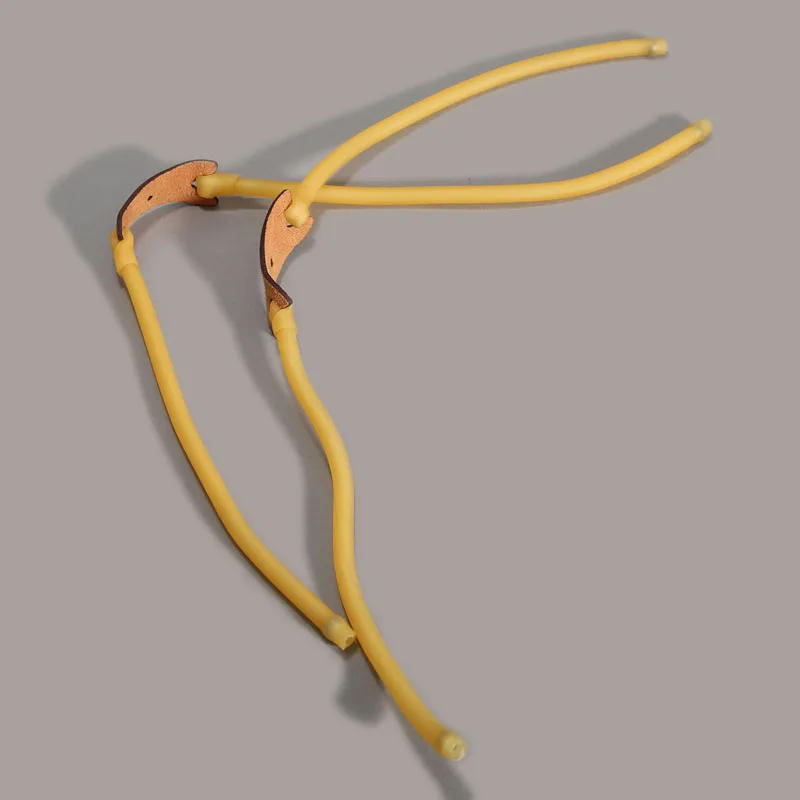 Description Picture 4 of item1PC Hunting Slingshots Rubber Band with Leather Pouch Velocity Elastic Rubber Bungee Bands for Slingshots Catapults Bow Shooting