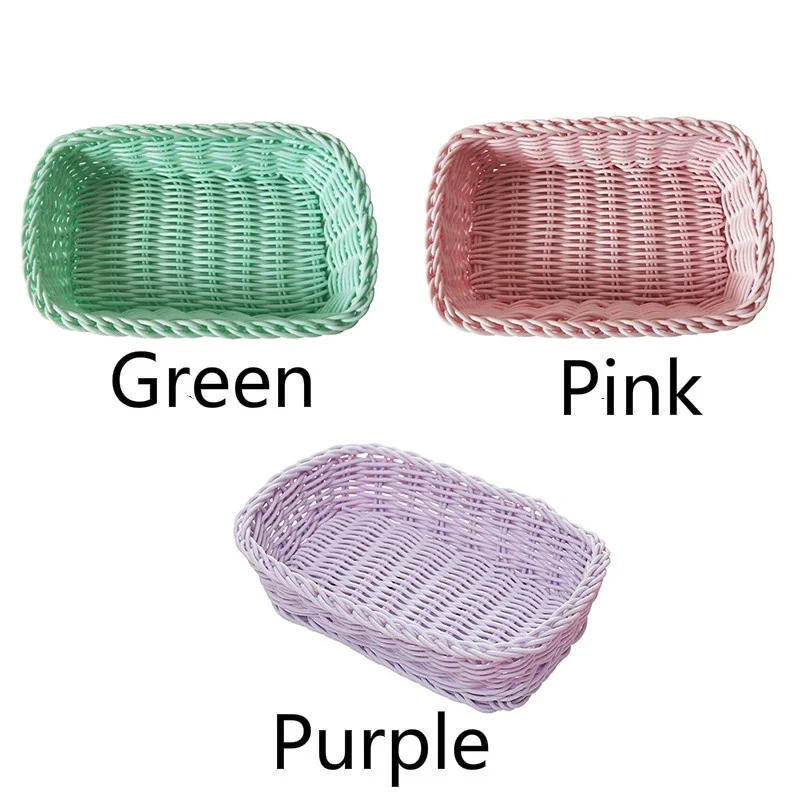 Description Picture 6 of itemHome Storage Basket Desktop Basket Photo Props for Home Storage Decoration Sweet Color Basket Nordic Storage Fruit