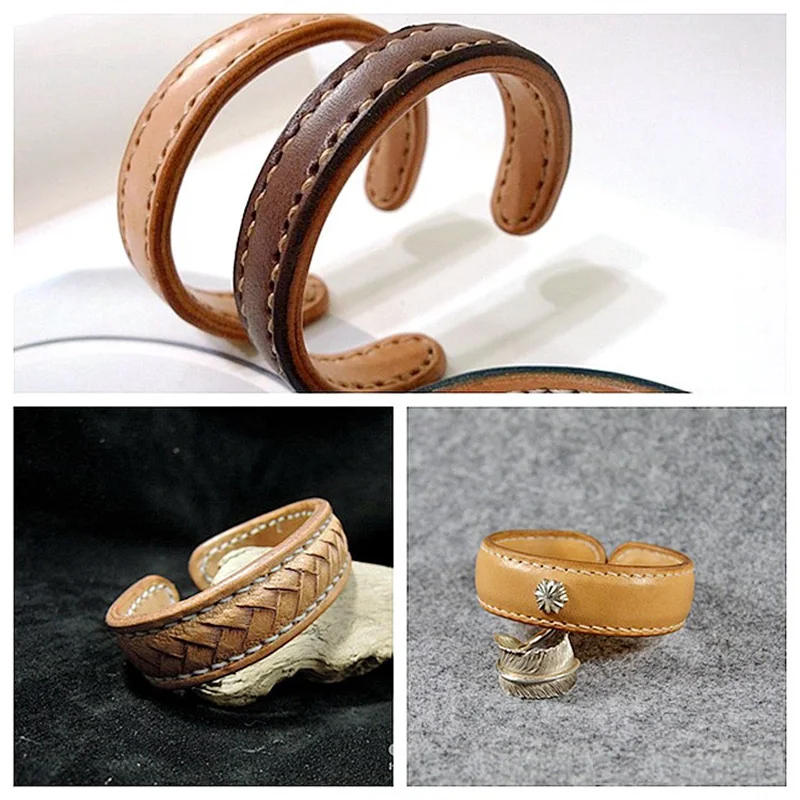 Description Picture 4 of itemBracelet Making Materials Set, Include Stainless Steel Inner Core 5-20mm, Genuine Cow Leather, Sewing Waxed Thread Wristband DIY