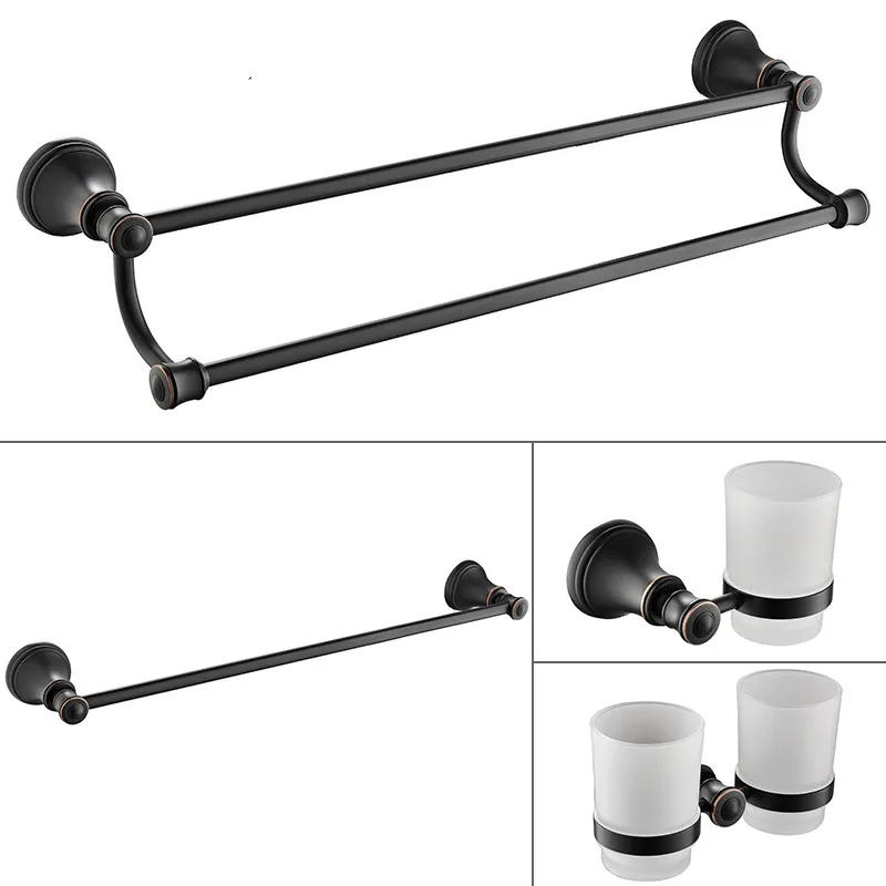 Description Picture 2 of itemOil Rubbed Bronze 4-Piece Bathroom Hardware Accessory Set  towel rack bar Toothbrush cup holder
