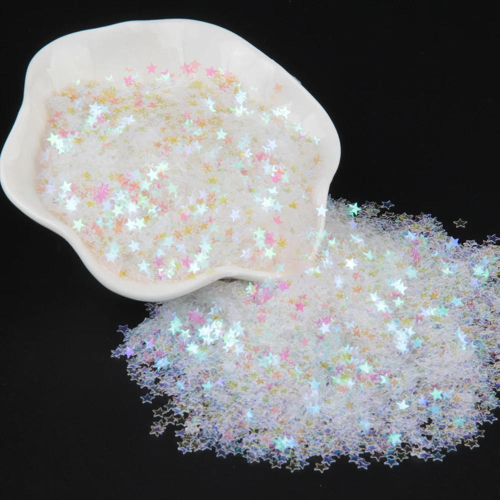 Description Picture 6 of itemTransparent Sequin 3mm-30mm Cup Flat Round PVC Loose Sequins Paillette Nail Art Sewing Craft Wedding Decor Garment Accessory