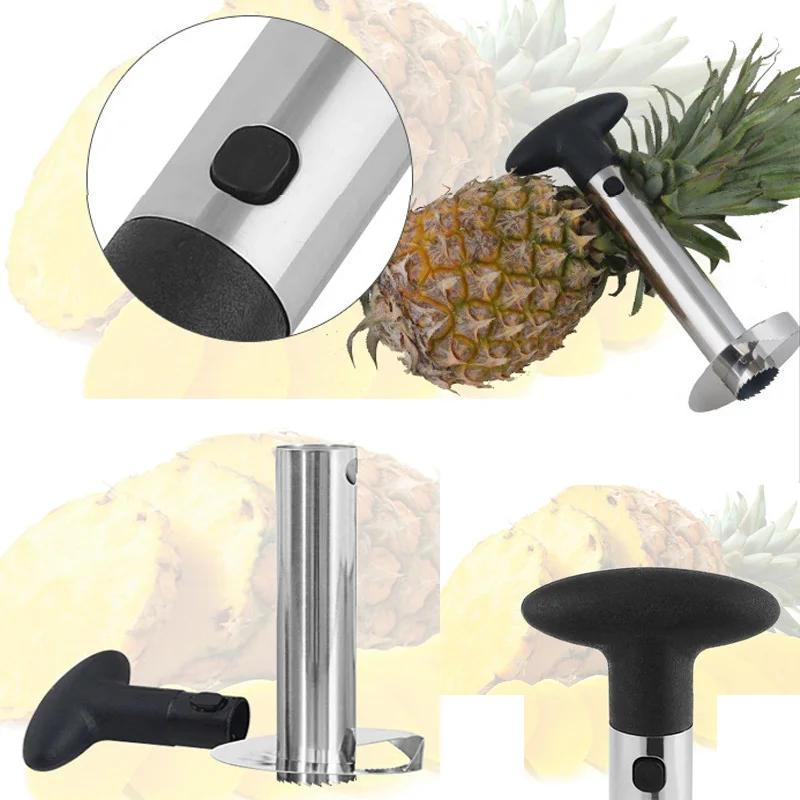 Description Picture 4 of itemStainless Steel Pineapple Corer Slicer Spiral Cutter Fruit Corer Peeler Stem Remover Blades for Easy Coring Kitchen Tools