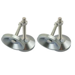 4pcs M10x60mm Adjustable Foot Cups Solid Steel Base 50mm Diameter Articulated Feet M10 Thread Leveling Foot