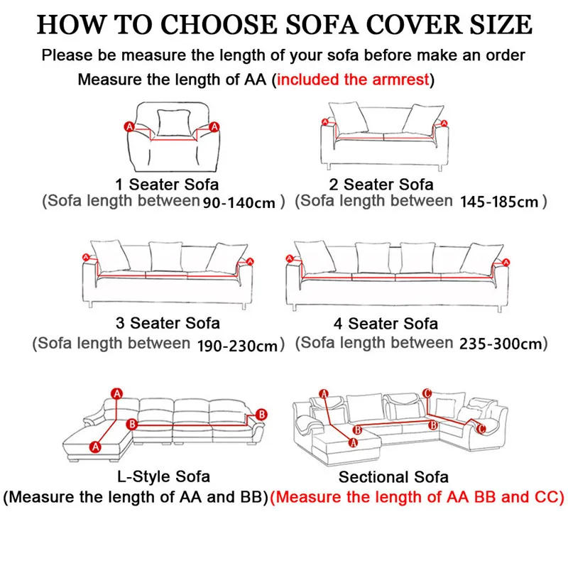 Description Picture 5 of itemPrinted Elastic Sofa Cover Slipcover Stretch All-wraped Couch Cover Case for Corner Sectional Sofa Single/Two/Three/Four-seater