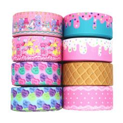 25mm 5 Yards Grosgrain Ribbons Cute Animal Pattern Diy Handmade 100% Polyester Soft Grosgrain Ribbons 18081807