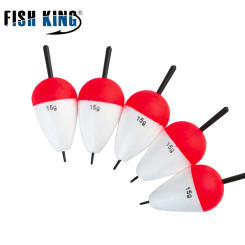 FISH KING Fishing Float Tube 10pcs/lot 15g Foam Float Boias De Esca Flotador Bobber Fishing Light Stick For Fishing Tackle