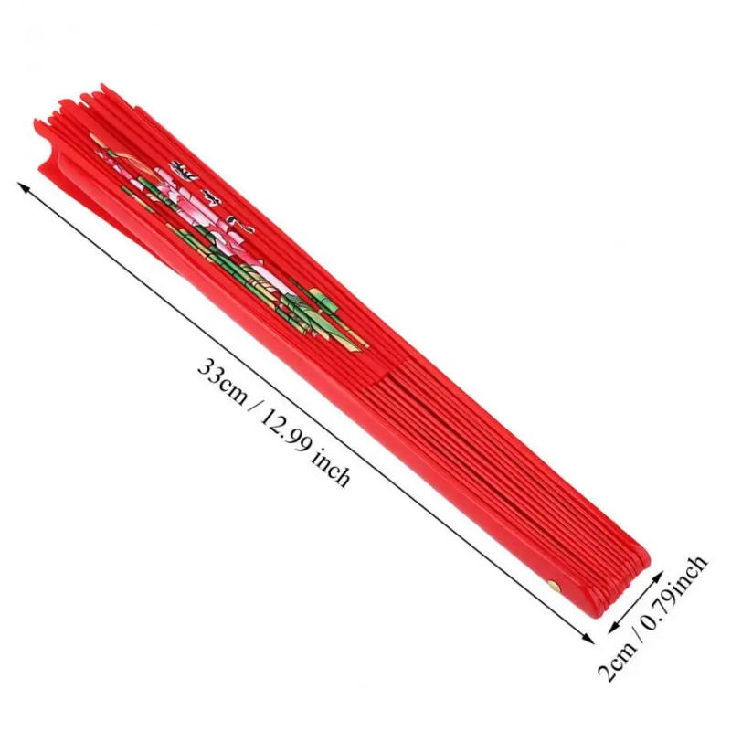 Description Picture 4 of itemFolding Fan Bamboo Tai Chi Performance Fan Kung Fu Wushu Gym Show Decorate Fan Red/Golden/Black Martial Arts Kung Fu Fans