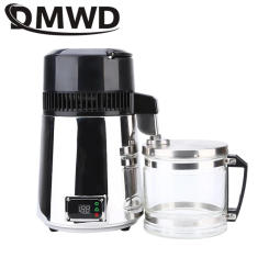 DMWD Pure Water Distiller 304 Stainless Steel Distilled Water Machine Dispenser Filter 4L Dental Distillation Purifier 110V/220V