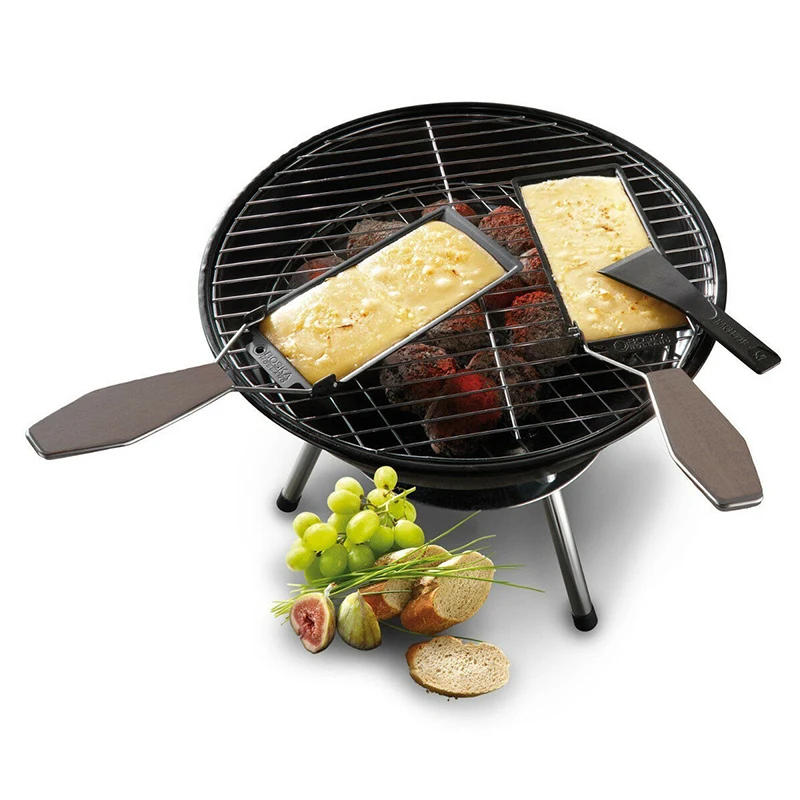 Description Picture 3 of itemGrill Cheese Raclette Set Non-stick Griller Mini BBQ Cheese Board Baked Cheese Oven Iron Swiss Cheese Melter Pan Tray