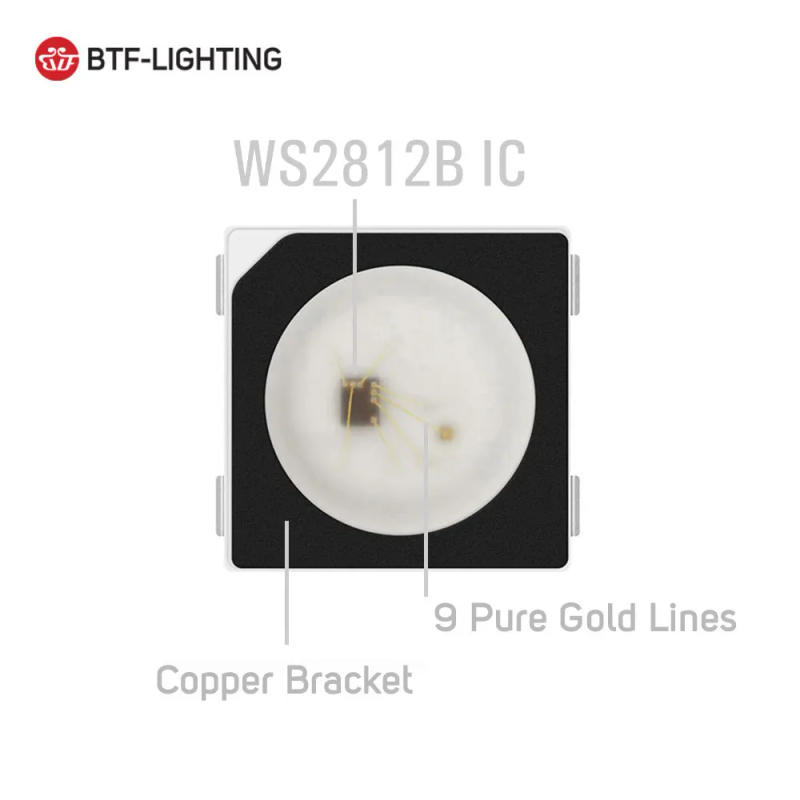 Description Picture 2 of itemWS2812B LED Chip 10~1000pcs 5050 RGB SMD Black White version WS2812 Individually Addressable Digital 5V