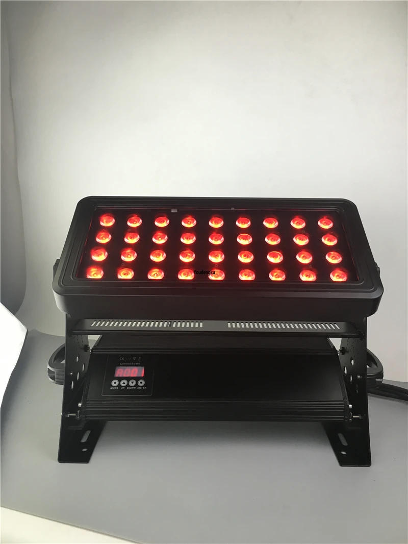 Description Picture 5 of item2pcs with case IP65 outdoor dmx rgbw Wall Washer 36*10w rgbw 4in1 waterproof led stage wash washers strobe beam city color light