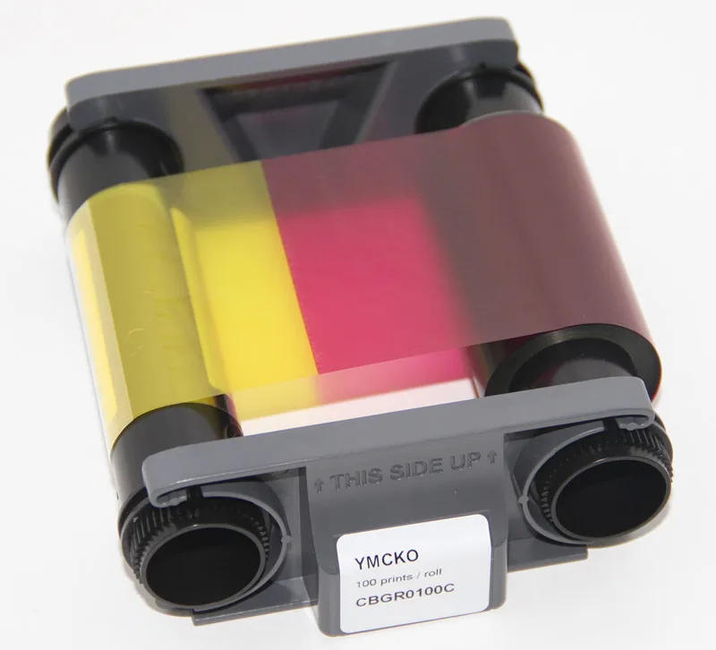 Description Picture 2 of itemcompatible Evolis Badgy CBGR0100C ID Card Printer ribbon YMCKO Color Ribbon 100 prints for Evolis Badgy100 Badgy200