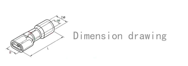 Description Picture 2 of itemFDFD2-250 FDFD2.5-250 Female Insulated Electrical Crimp Terminal for 1.5-2.5mm2 Connectors Cable Wire Connector 100PCS/Pack FDFD