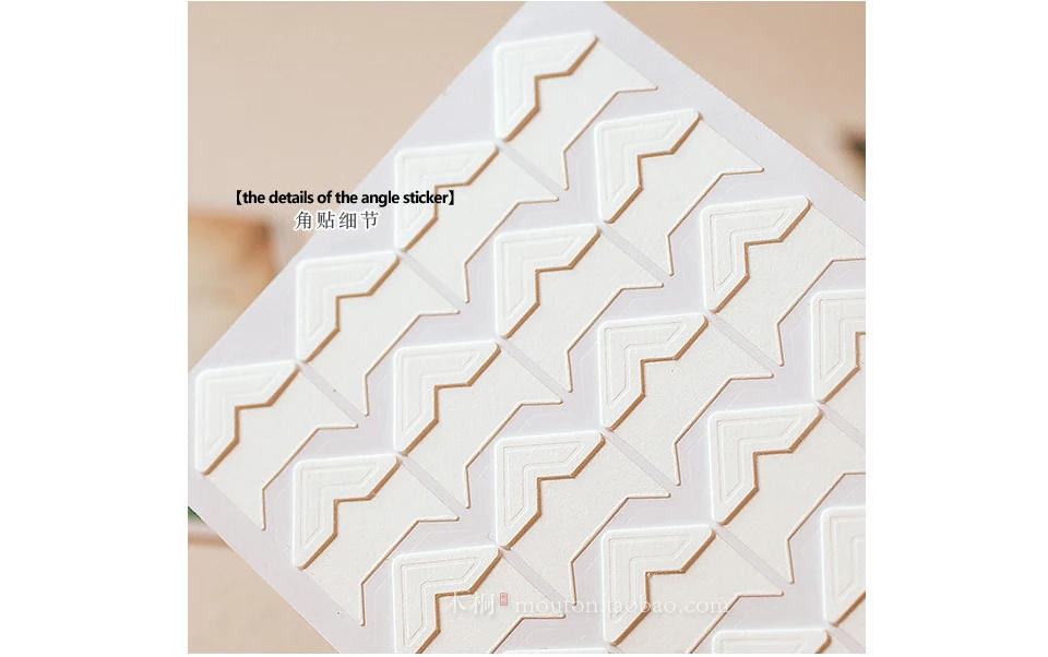 Description Picture 4 of item120 Pcs/Lot 5 Sheets DIY Vintage Corner Kraft Paper Stickers For Photo Album Frame Decoration Scrapbooking Picture Protect Decor