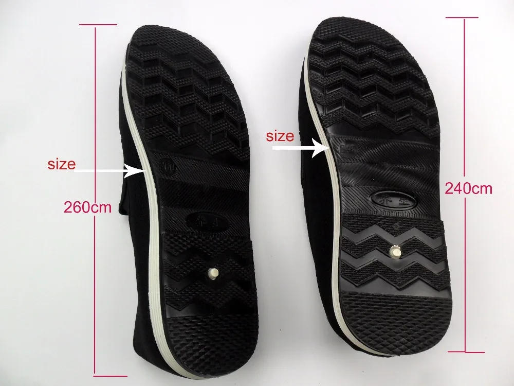 Description Picture 5 of itemTop Quality Black Cotton Shoes  Vintage Chinese Kung Fu shoes Wing Chun Tai Chi Slipper Martial Art Pure Cotton Shoes