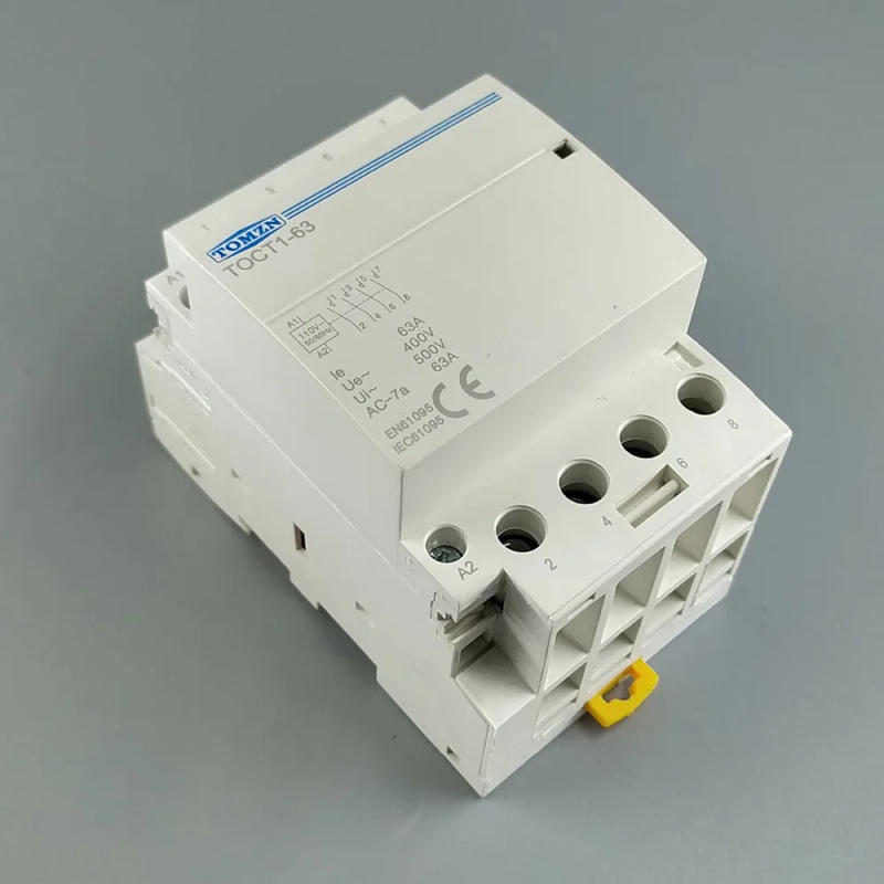 Description Picture 5 of itemTOCT1 4P 63A 110V COIL 400V~ 50/60HZ Din rail Household ac Modular contactor 4NO or 2NO 2NC Contactors
