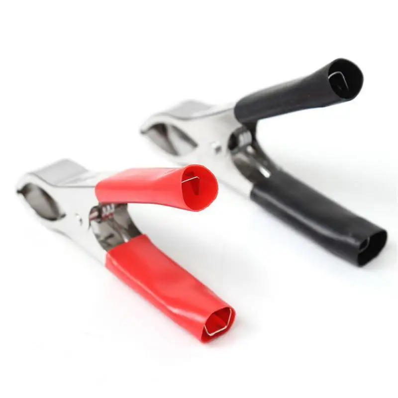 Description Picture 3 of item2pcs 30A Insulated Crocodile Clips 75mm Low Voltage Wire Lead Test Alligator Clamps