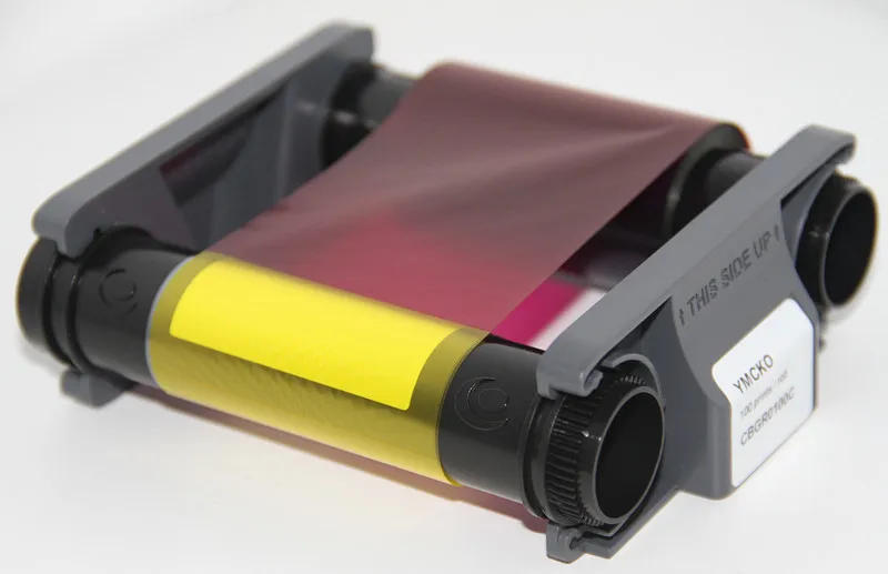 Description Picture 3 of itemcompatible Evolis Badgy CBGR0100C ID Card Printer ribbon YMCKO Color Ribbon 100 prints for Evolis Badgy100 Badgy200