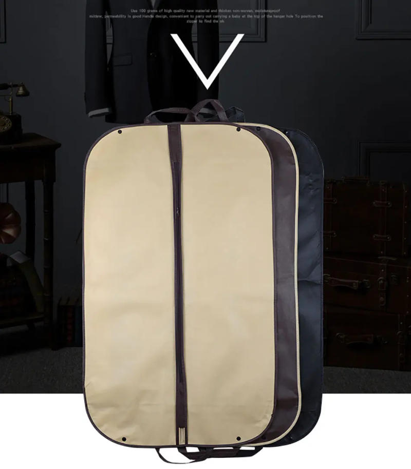 Description Picture 2 of itemSuit Dust Cover Portable Travel Business Folding Hanging Garment Bag for Home Household Clothes Protector Case LT001