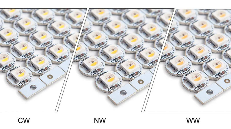 Description Picture 4 of item10 Pcs WS2812B LED Chip with Heatsink Board 10mm x 3mm WS2811 IC 5050 SMD RGB LED SK6812 RGBW RGBNW RGBWW Black White PCB DC5V