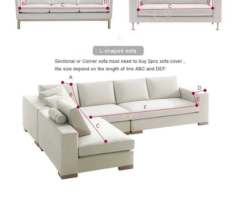 Description Picture 4 of itemElastic Slipcover Sofa Cover for Living Room All-inclusive Slip-resistant Sectional Corner Couch Cover Sofa Towel 1/2/3/4-seater