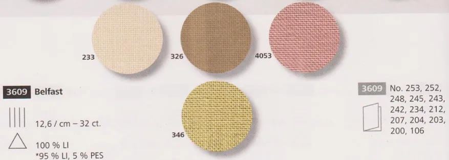 Description Picture 4 of item35x70cm 32ct canvas Zweigart ZW canvas cross stitch Aida 32 fabric cloth handmade embroidery DIY needlework craft supplies