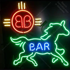 New Horse Bar NEON SIGN REAL GLASS BEER BAR PUB Sign LIGHT SIGN STORE DISPLAY ADVERTISING LIGHTS Art Decor lamp for sale