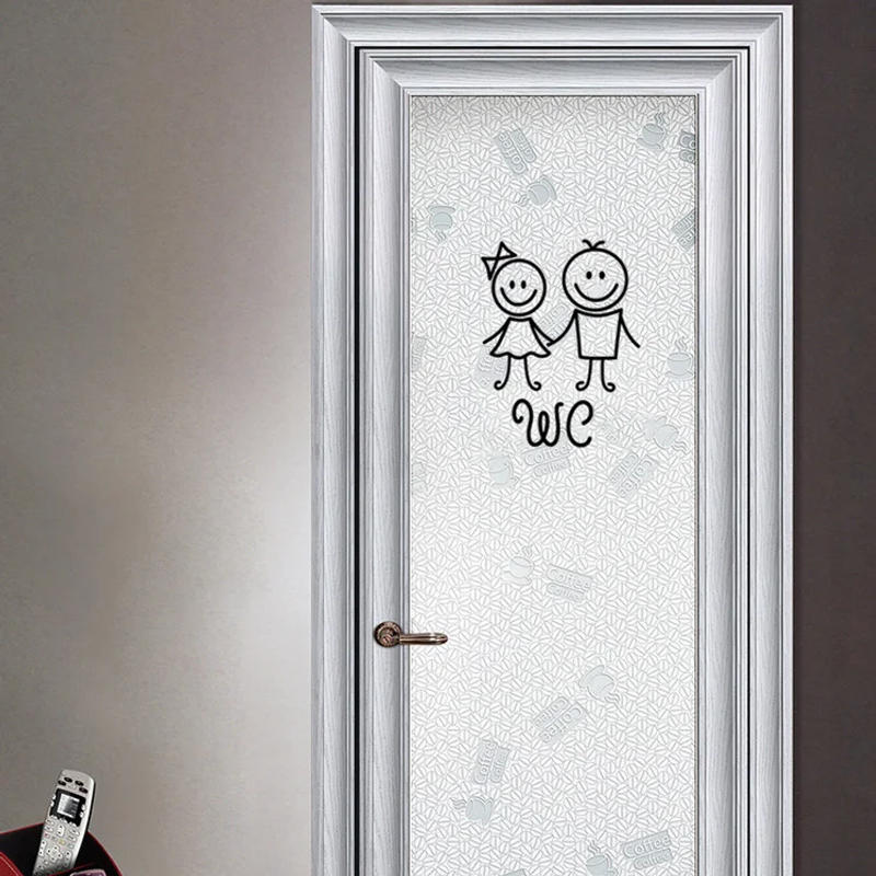 Description Picture 5 of itemCartoon Men And Women WC Wall Sticker For Bathroom Decoration Vinyl Home Decals Waterproof Poster Door Stickers Toilet Sign