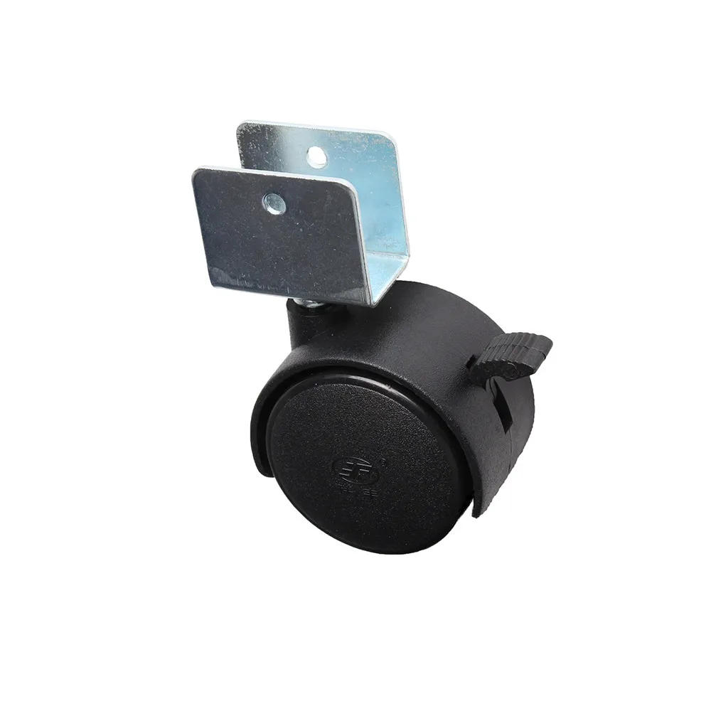 Description Picture 5 of item50mm Black Replacement Swivel Furniture Casters Office Chair Baby Crib Sofa Brake Plastic Rolling Rollers Wheels Caster