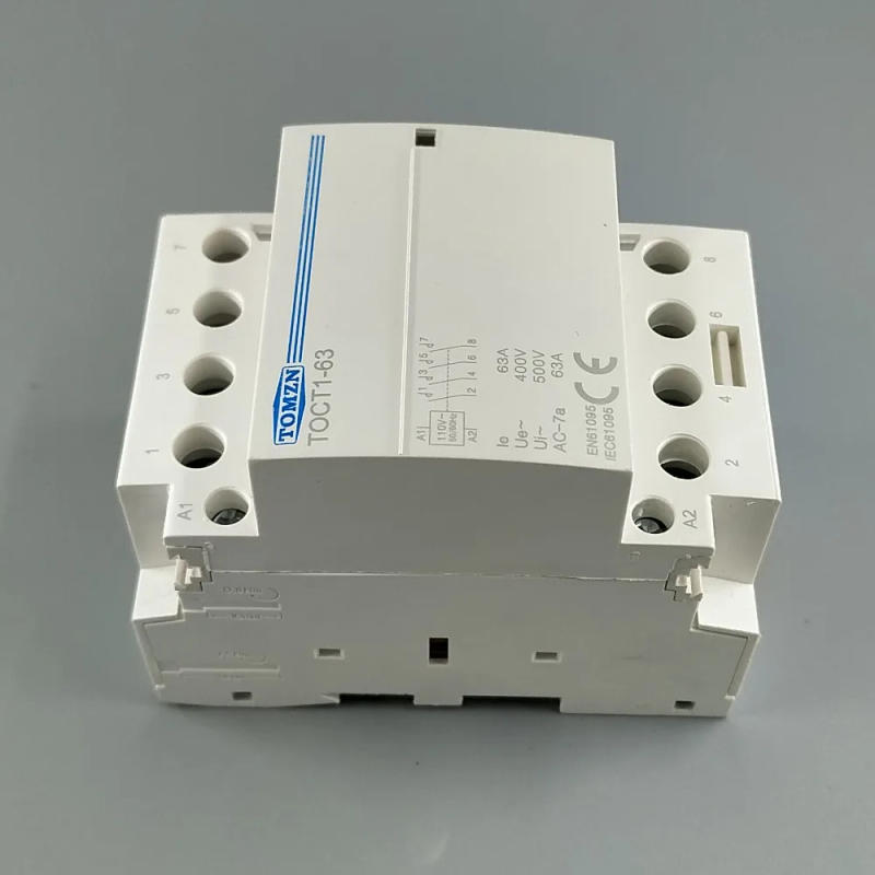 Description Picture 6 of itemTOCT1 4P 63A 110V COIL 400V~ 50/60HZ Din rail Household ac Modular contactor 4NO or 2NO 2NC Contactors