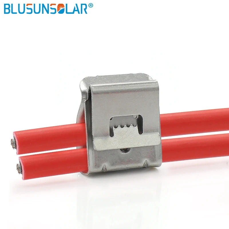Description Picture 4 of item1000pcs/lots Quality 304 Solar PV Cable Clips,very Tight for Cable To Stick Panel