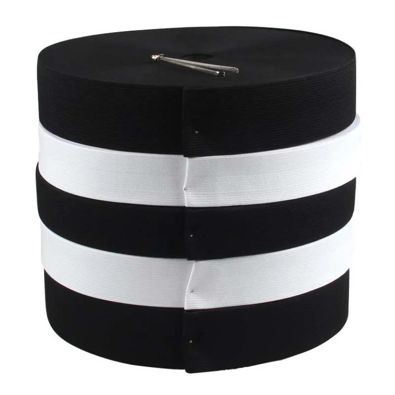 Description Picture 2 of itemBlack White Sewing Elastic Rubber Band Nylon Webbing for Garment Accessories Bags Width 15mm 20mm 25mm 30mm 35mm 40mm 45mm 50mm