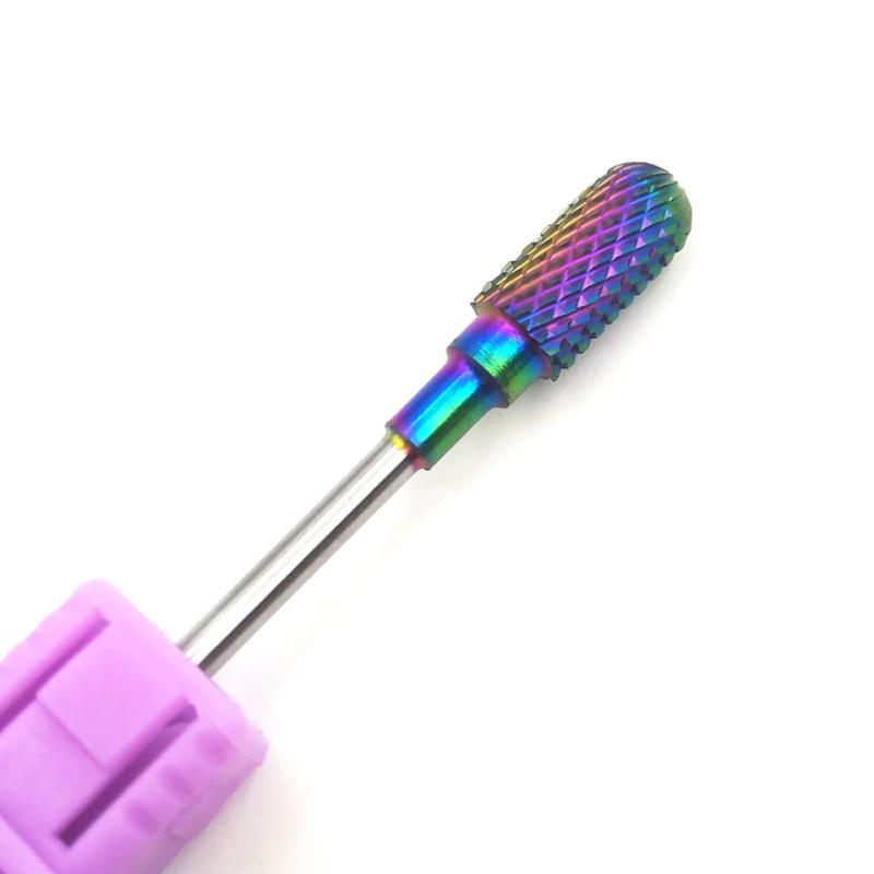 Description Picture 6 of itemHYTOOS Blue & Rainbow Nail Drill Bit 3/32" Tungsten Carbide Burrs Manicure Bits Drill Accessories Milling Cutter Nail Art Tools