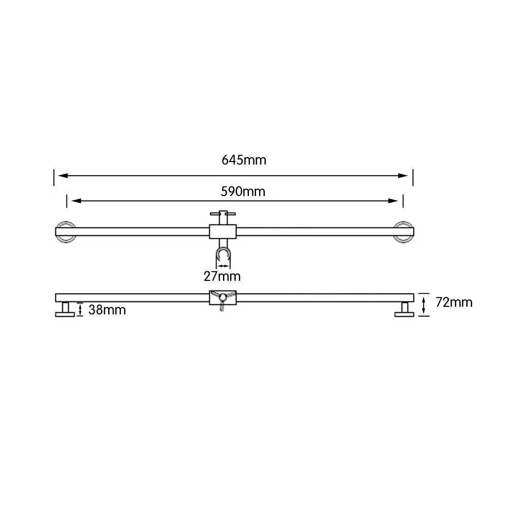 Description Picture 4 of itemAll Stainless Steel Slide Bars with  Handheld Shower Bracket Height and Angle Adjustable, Brushed Steel