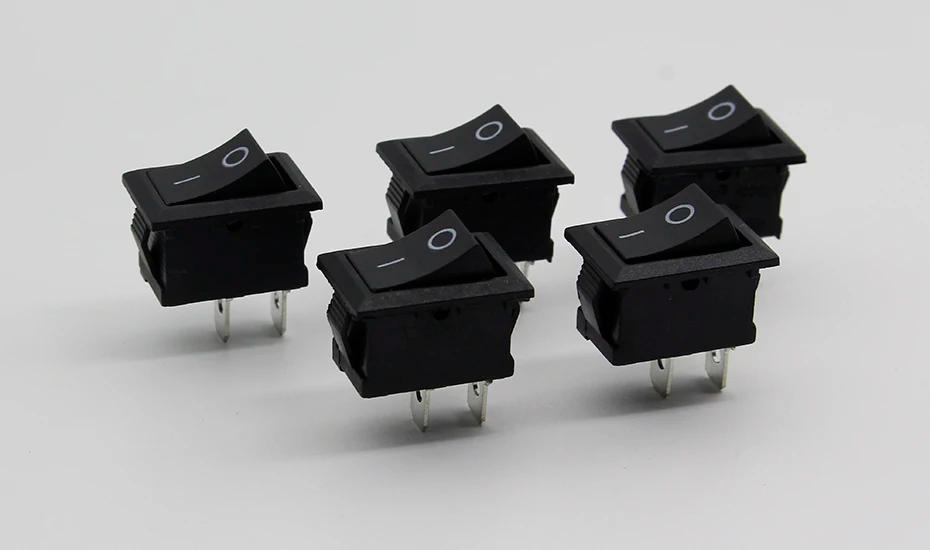 Description Picture 2 of item5Pcs/Lot Black Push Button Mini Switch 6A-10A 110V 250V KCD1 2Pin Snap-in On/Off Rocker Switch 5PCS/Lot 21MM*15MM BLACK