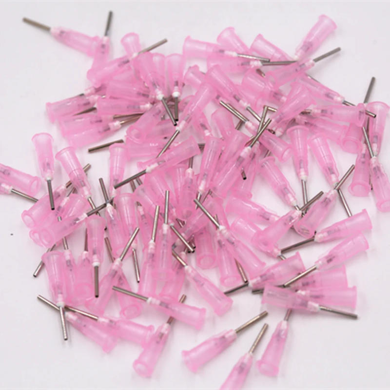 Description Picture 2 of item100pcs 18G Precision passivated S.S. Dispense Tip with PP Safetylok hub, 0.5" Tubing Length glue dispenser needles DropShipping