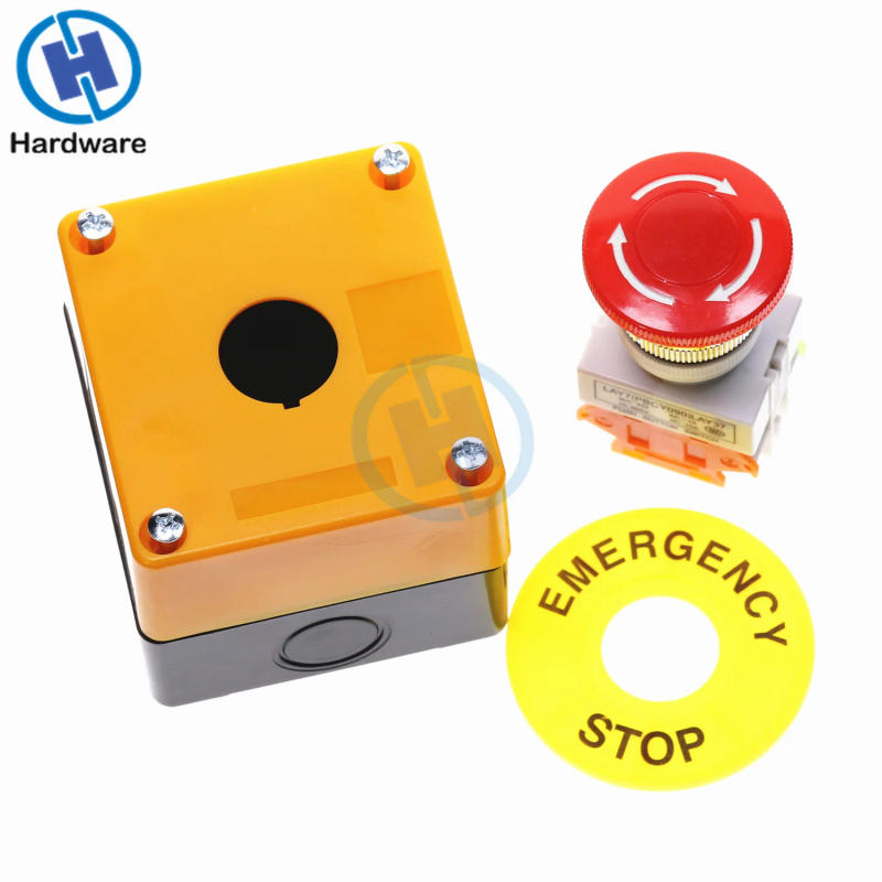 Description Picture 3 of itemRed Sign Emergency Stop Mushroom Push Button Switch NO+NC AC660V/10A