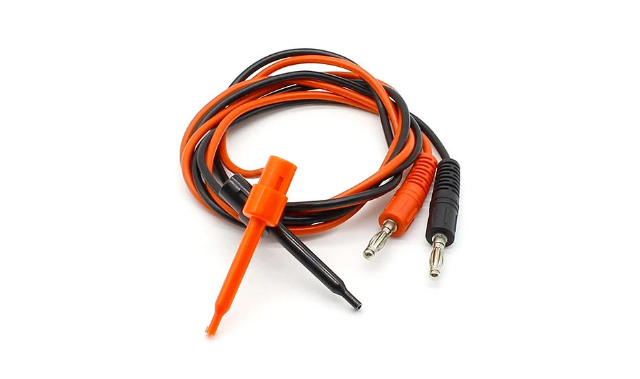 Description Picture 2 of item1 pair Multimeter Dual Test Hook Clip to Male Banana Plug Cable