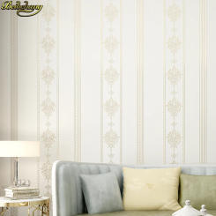 beibehang Simple European striped 3D self-adhesive wallpaper waterproof padded bedroom living room TV background wall paper