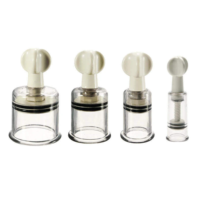 Description Picture 5 of item4 Size Body Massage Vacuum Twist Rotary Cupping Professional Nipple Enlargement NO Pump Suction Enlarger Body Cupping Plastic