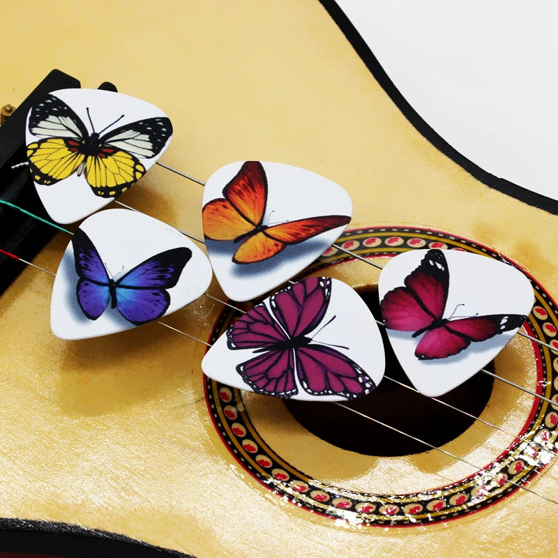 Description Picture 3 of itemSOACH 50pcs Acoustic guitar picks Butterfly pattern strings Instrument Guitarra Accessories/Bass Guitar paddle ukulele pick