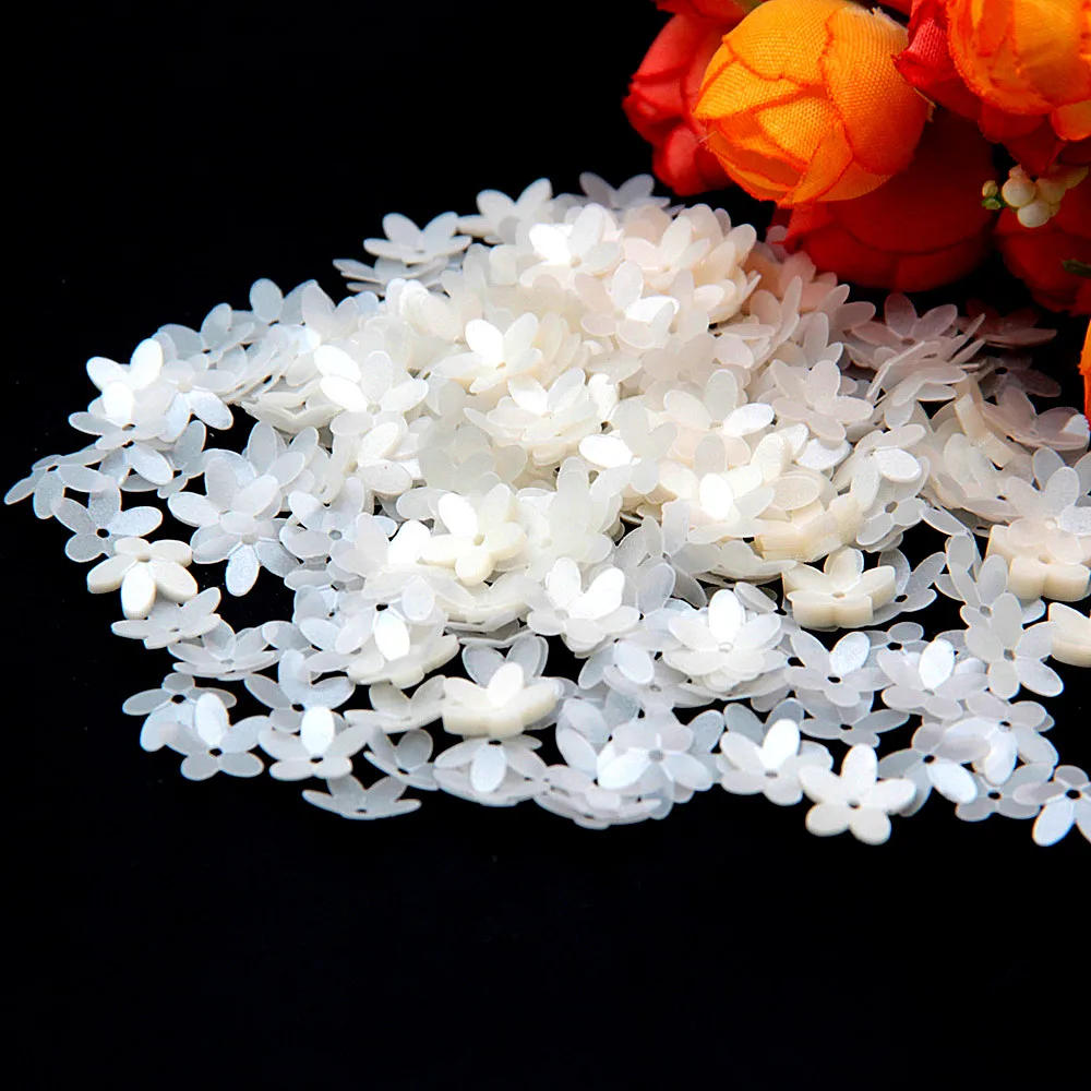 Description Picture 2 of itemSequin 3-30mm White Series Color Round Cup Large Sequins Flat Round Pvc Sequin Paillettes Sewing Wedding Decoration Craft 10g