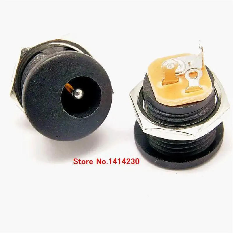 Description Picture 5 of item10Pcs 3A 12v for DC Power Supply Jack Socket Female Panel Mount Connector 5.5mm 2.1mm Plug Adapter 2 Terminal types 5.5*2.1mm