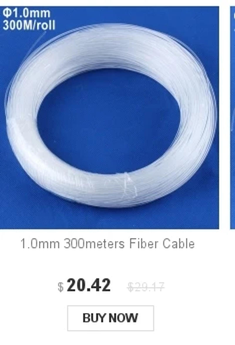 Description Picture 4 of item0.75mmX100pcs X 2MetersPMMA plastic fibra optica cable for all kind led light engine driver