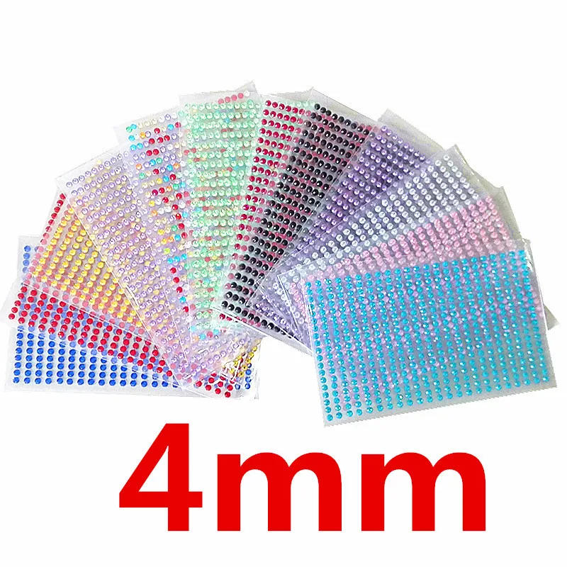 Description Picture 3 of itemScrapbook sticker 5mm 352pcs/set Self-adhesive Acrylic Rhinestones Sticker for wall Paste Decoration plane stickers