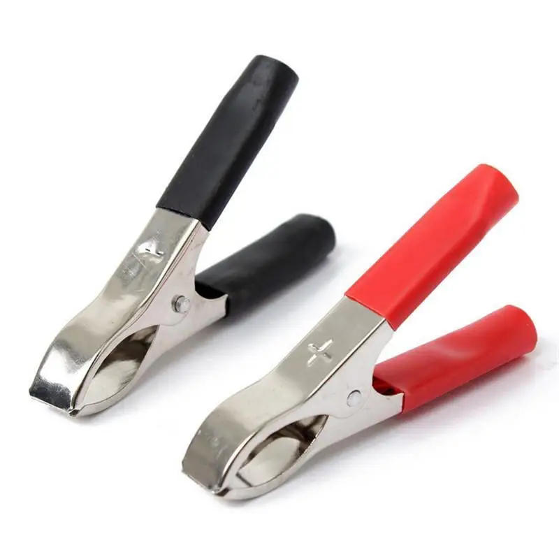 Description Picture 6 of item2pcs 30A Insulated Crocodile Clips 75mm Low Voltage Wire Lead Test Alligator Clamps