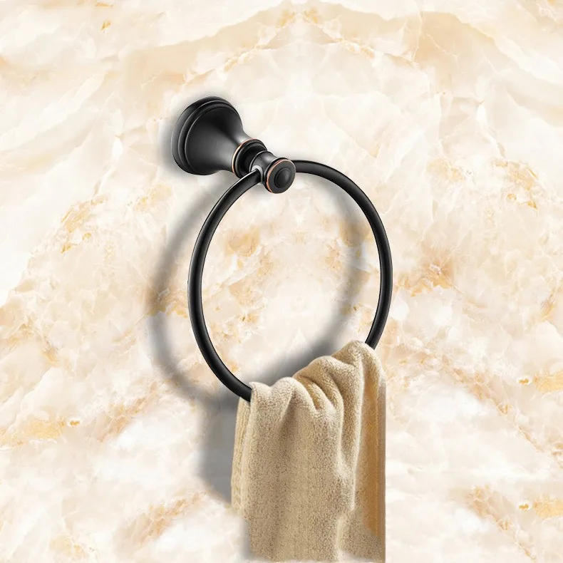 Description Picture 6 of itemOil Rubbed Bronze 4-Piece Bathroom Hardware Accessory Set Toothbrush cup holder paper holder Robe hook towel ring