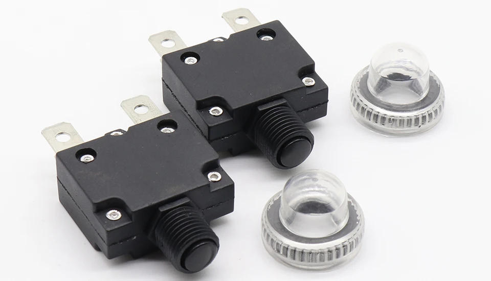 Description Picture 2 of itemthermal switch overload protector push button 3A,4A,5A,6A ,7A,7.5A,8A,10A,15A,18A,20A,25A ,30A circuit breaker+waterproof cover